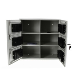 Locker for phones and personal belongings - 6 compartments