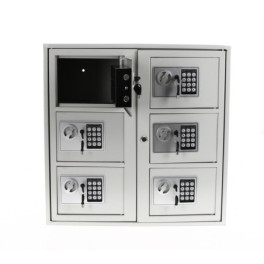 Locker for phones and personal belongings - 6 compartments