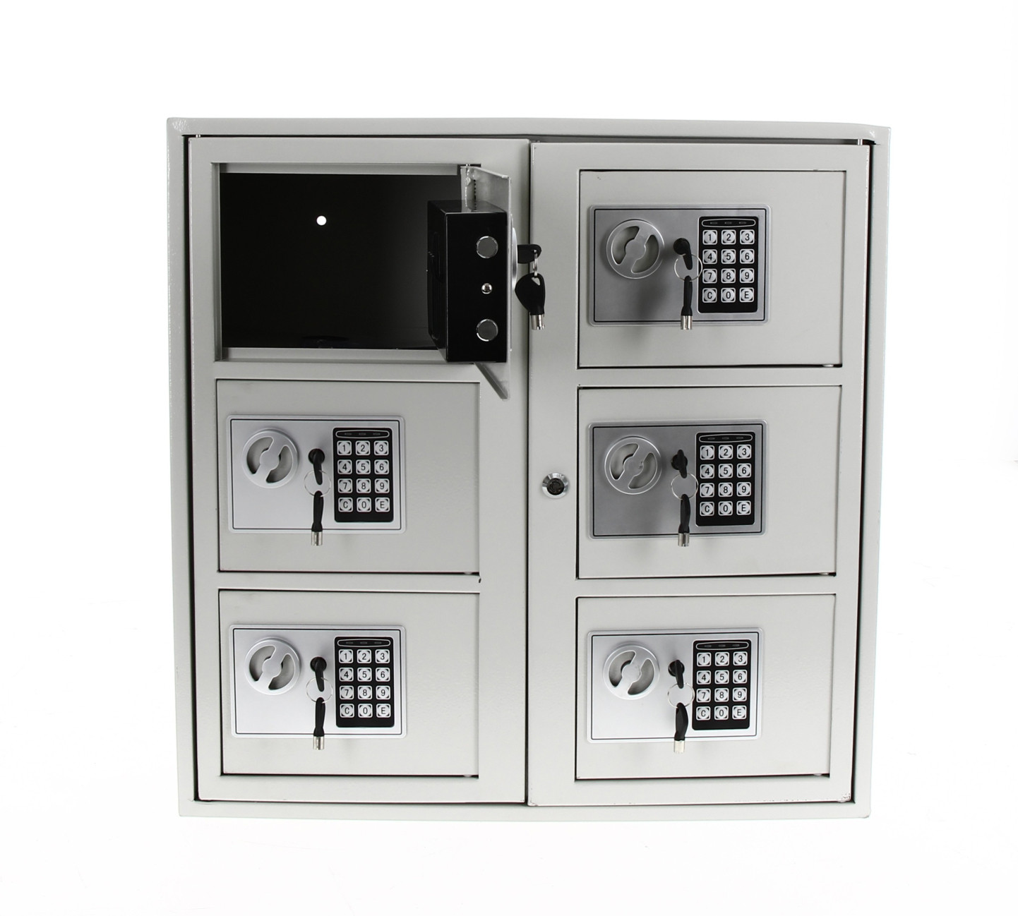 Locker for phones and personal belongings - 6 compartments