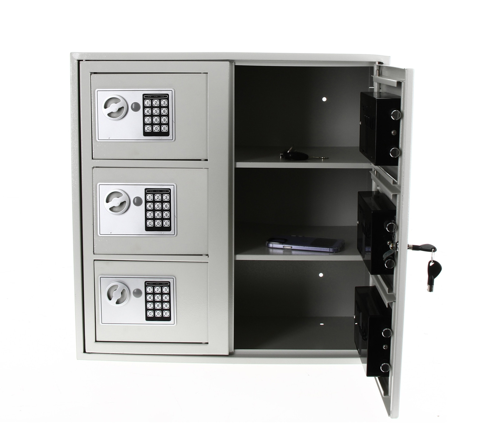 Locker for phones and personal belongings - 6 compartments