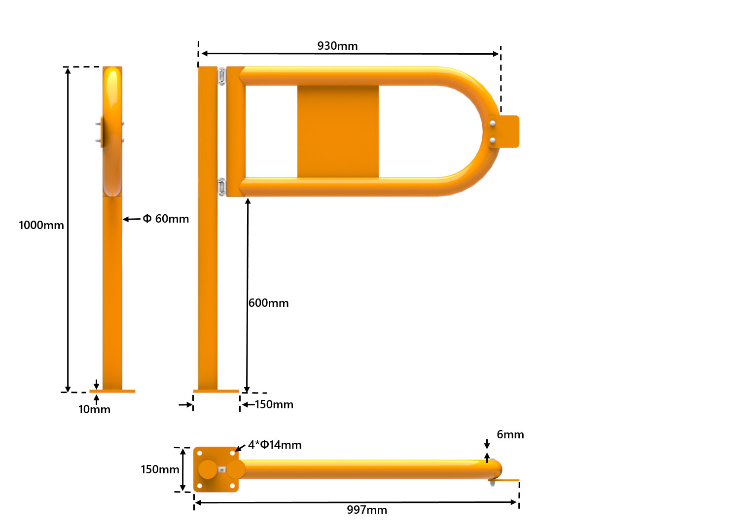 Modular barrier Ø 60mm