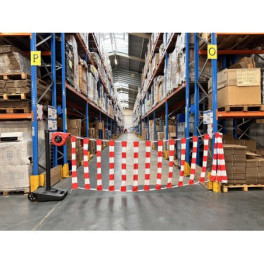 Retractable barrier reel with signaling belt