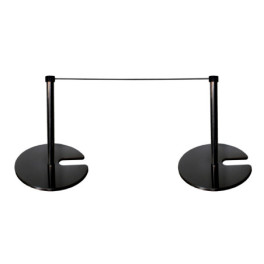 Exhibition post for elastic rope