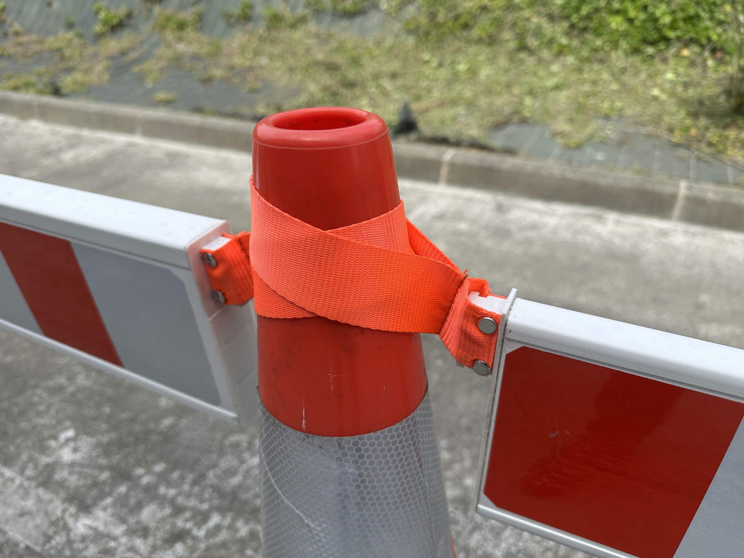 Barrière extensible avec colliers