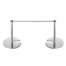 Exhibition post for elastic rope