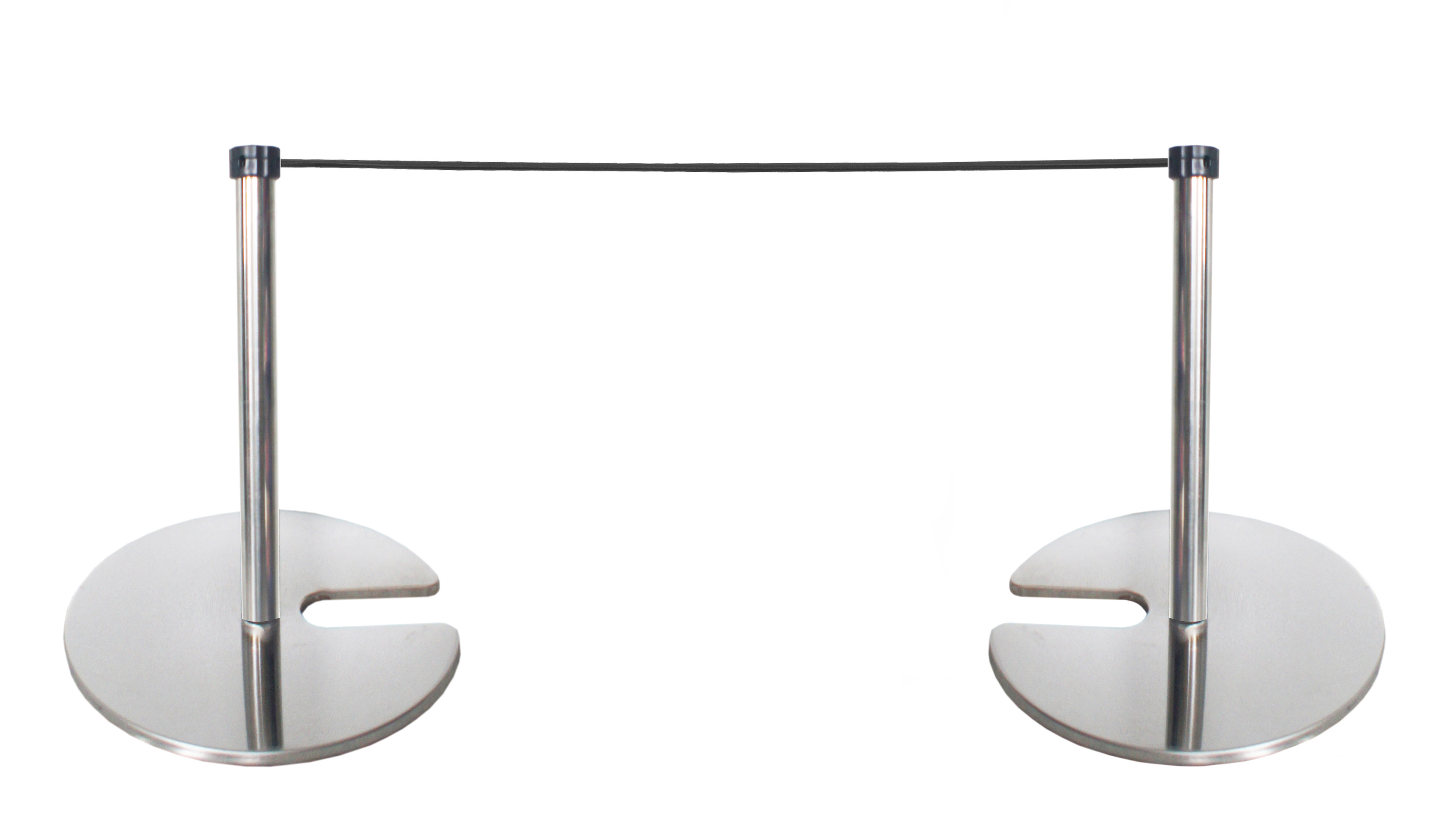 Exhibition post for elastic rope