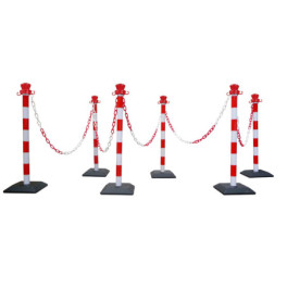 Plastic bollard with chain - kit