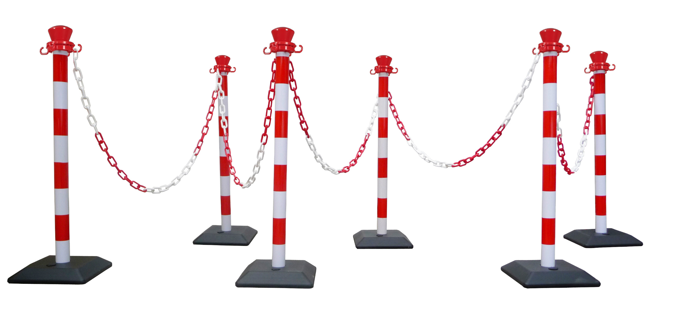Plastic bollard with chain - kit