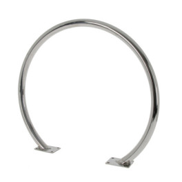 Round stainless steel bike rack hoop