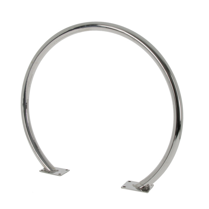 Round stainless steel bike rack hoop