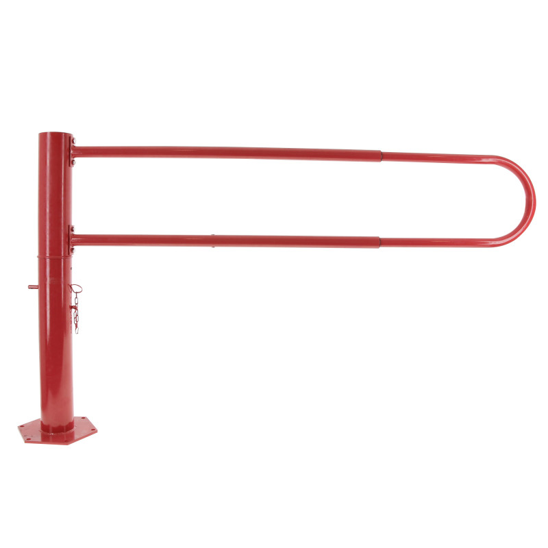 Swing gate on base plate