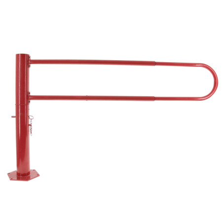 Swing gate on base plate