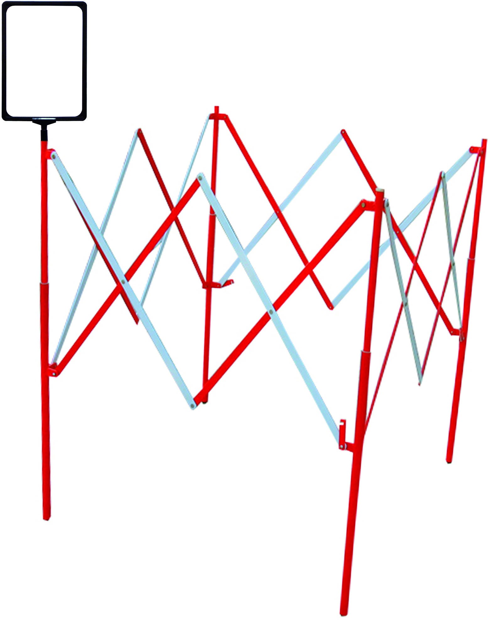 Square extendable construction barrier