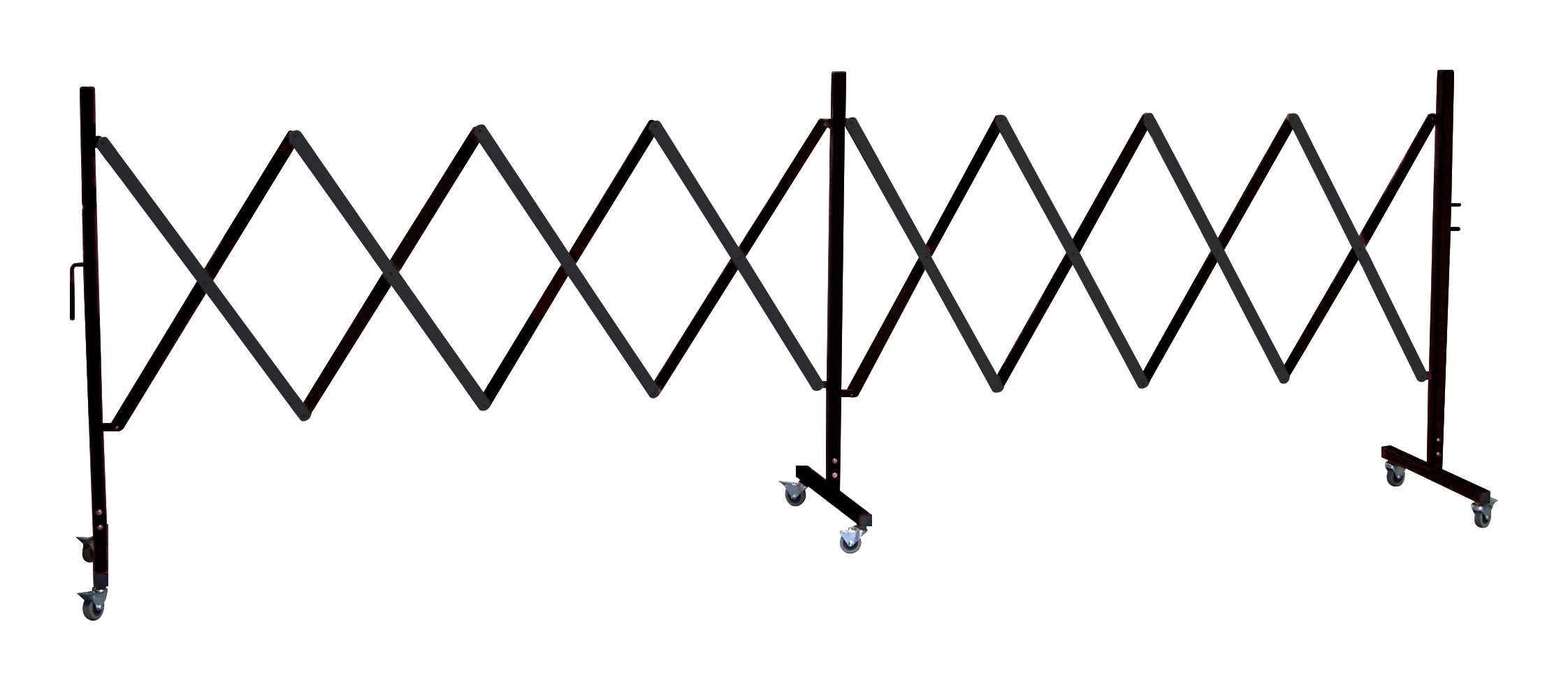 Extendable steel safety barrier