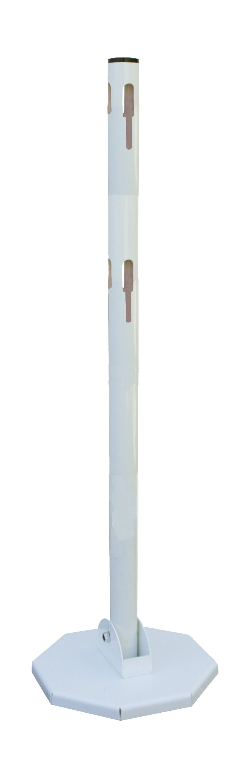 Steel bollard with base and foldable base