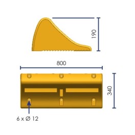Heavy-duty rubber protection bar