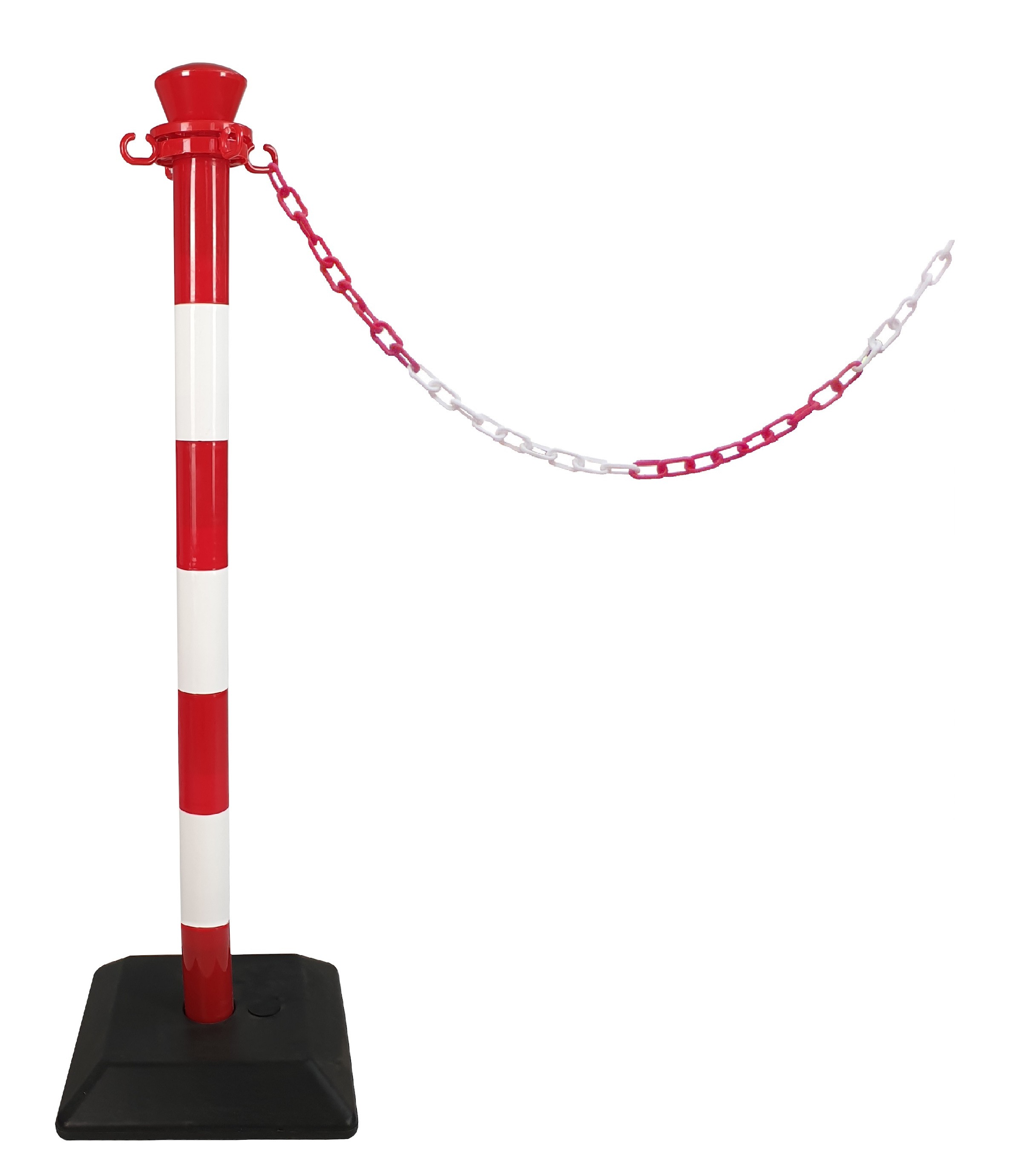 Kit 1 poteau abs monobloc avec chaine 2 m - base lestée