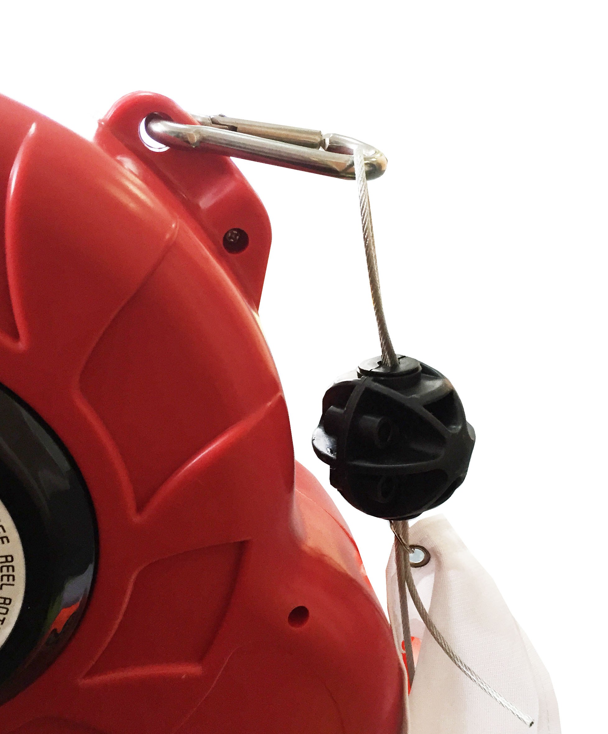 Retractable barrier reel with 15 m signaling belt
