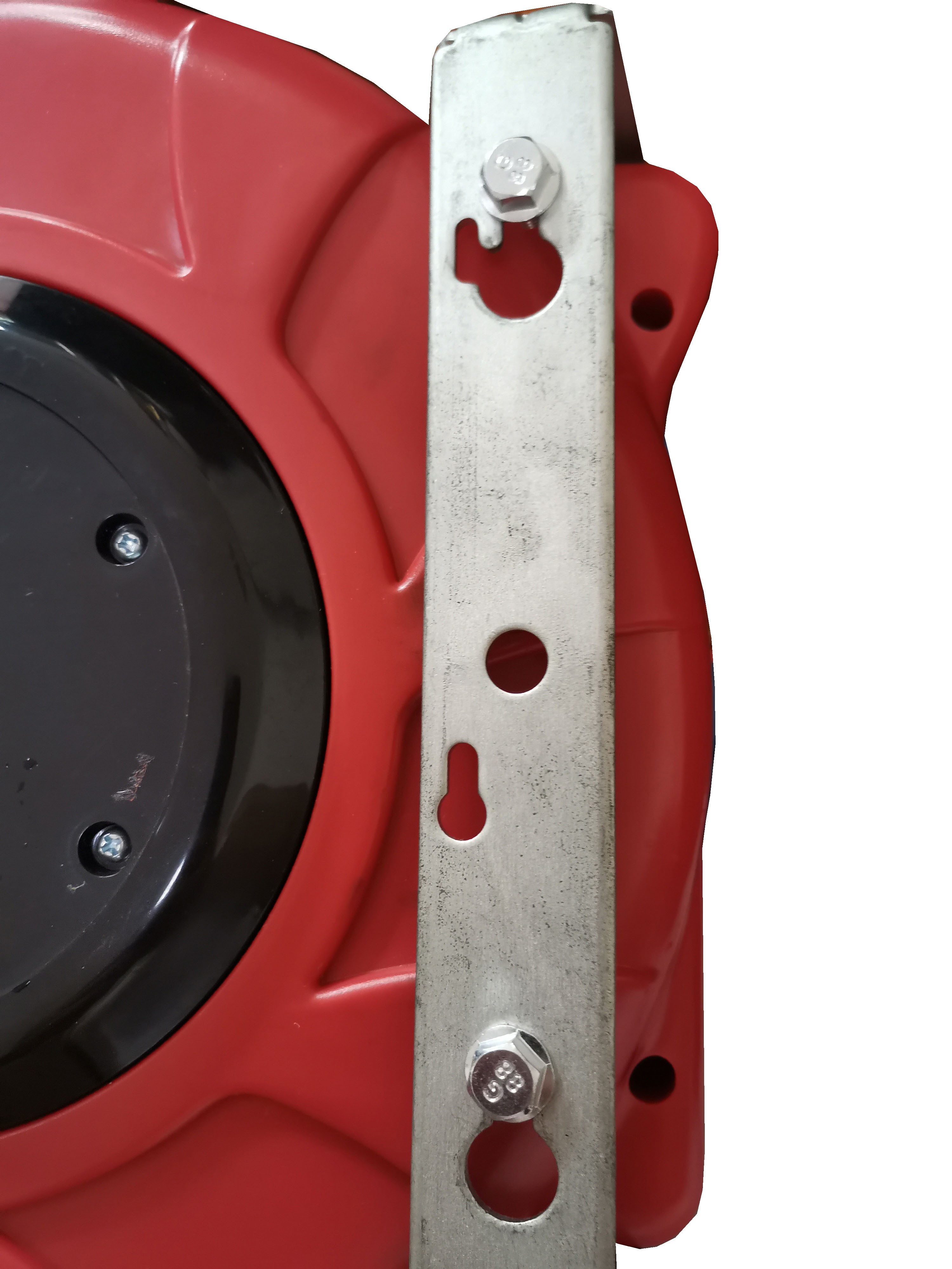 Retractable barrier reel with 15 m signaling belt