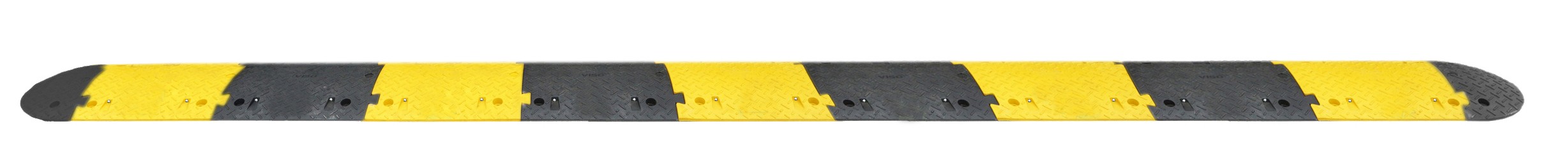 Complete black/yellow modular speed bump
