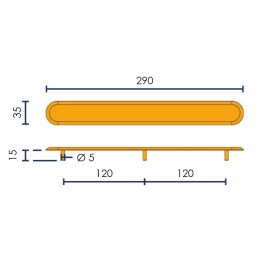 290mm tactile paving strip