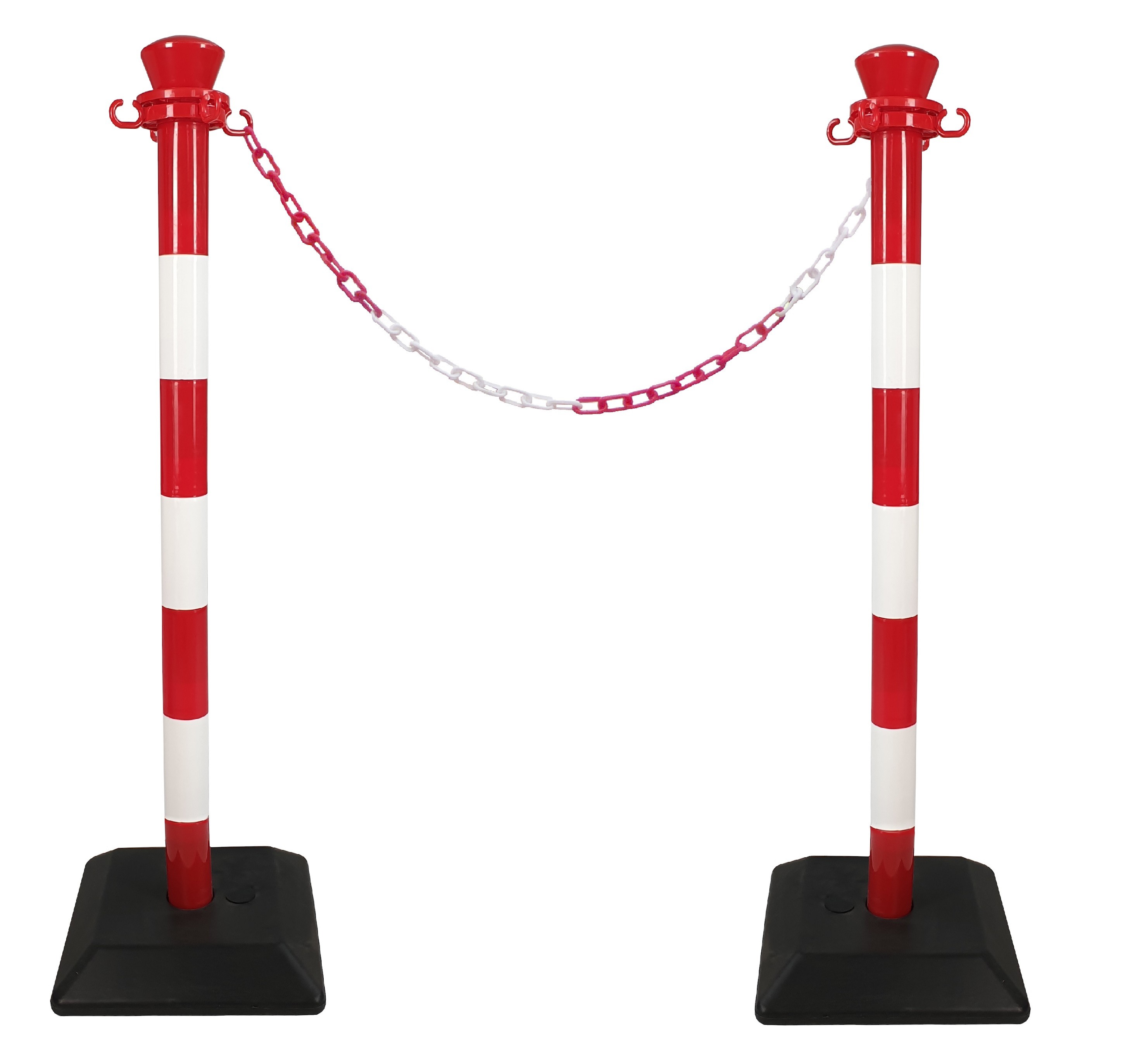 Kit 2 poteaux abs monobloc avec chaine 2 m - base vide