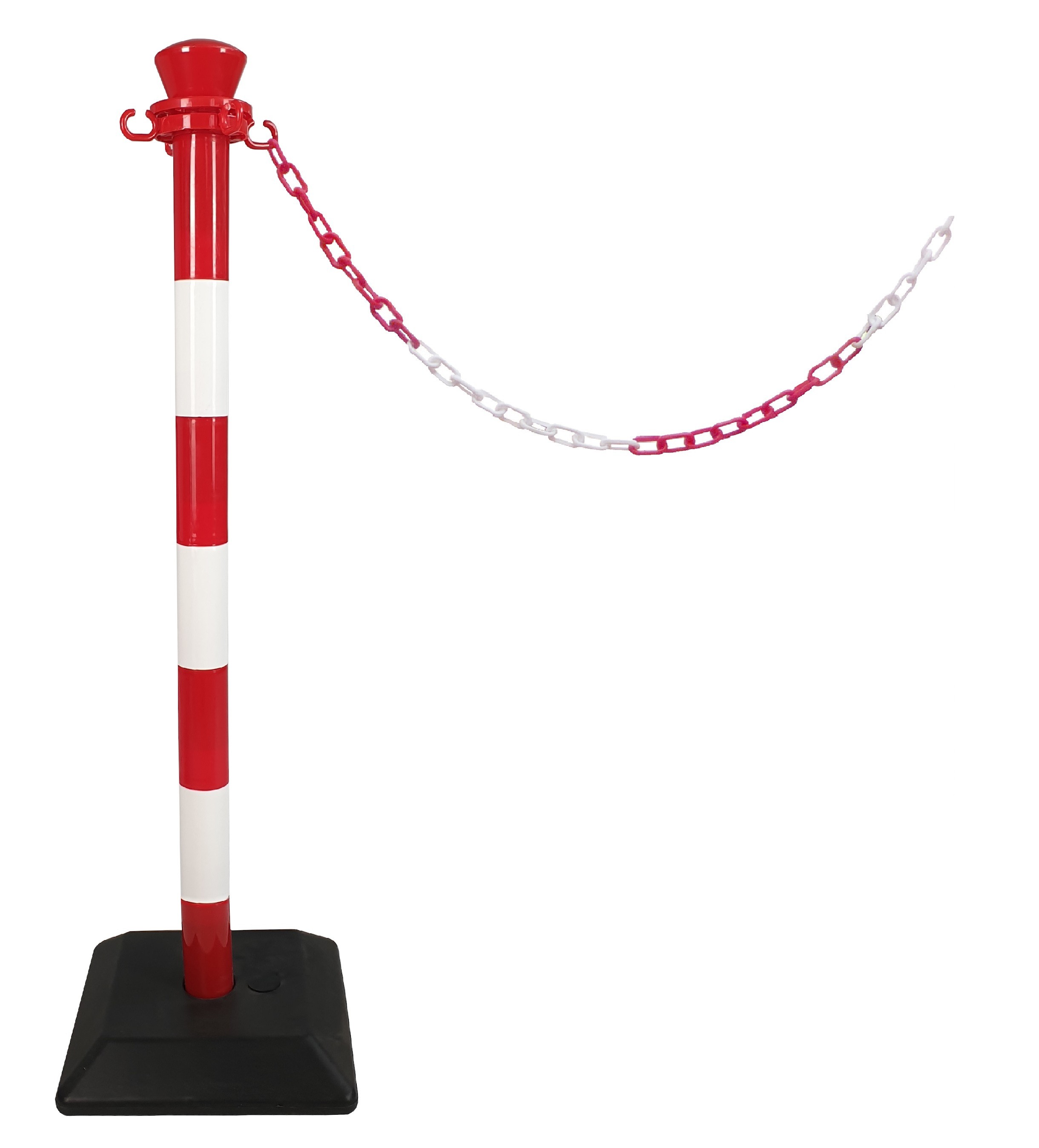 Kit 1 poteau abs avec 2m de chaine - base vide
