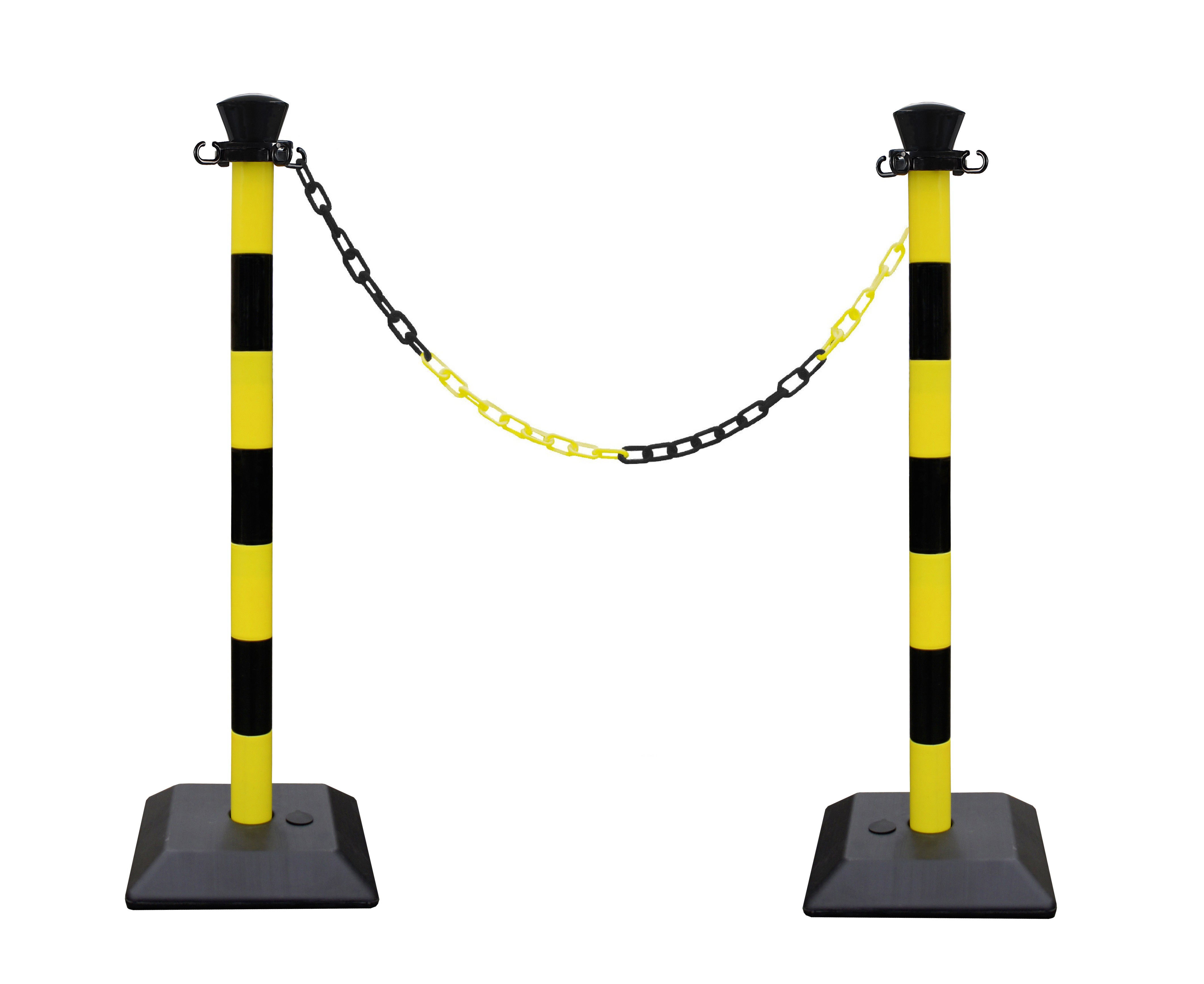 Kit 2 poteaux abs avec 2 m de chaine - base lestée