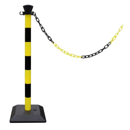 Kit 1 poteau abs avec 2m de chaine - base vide