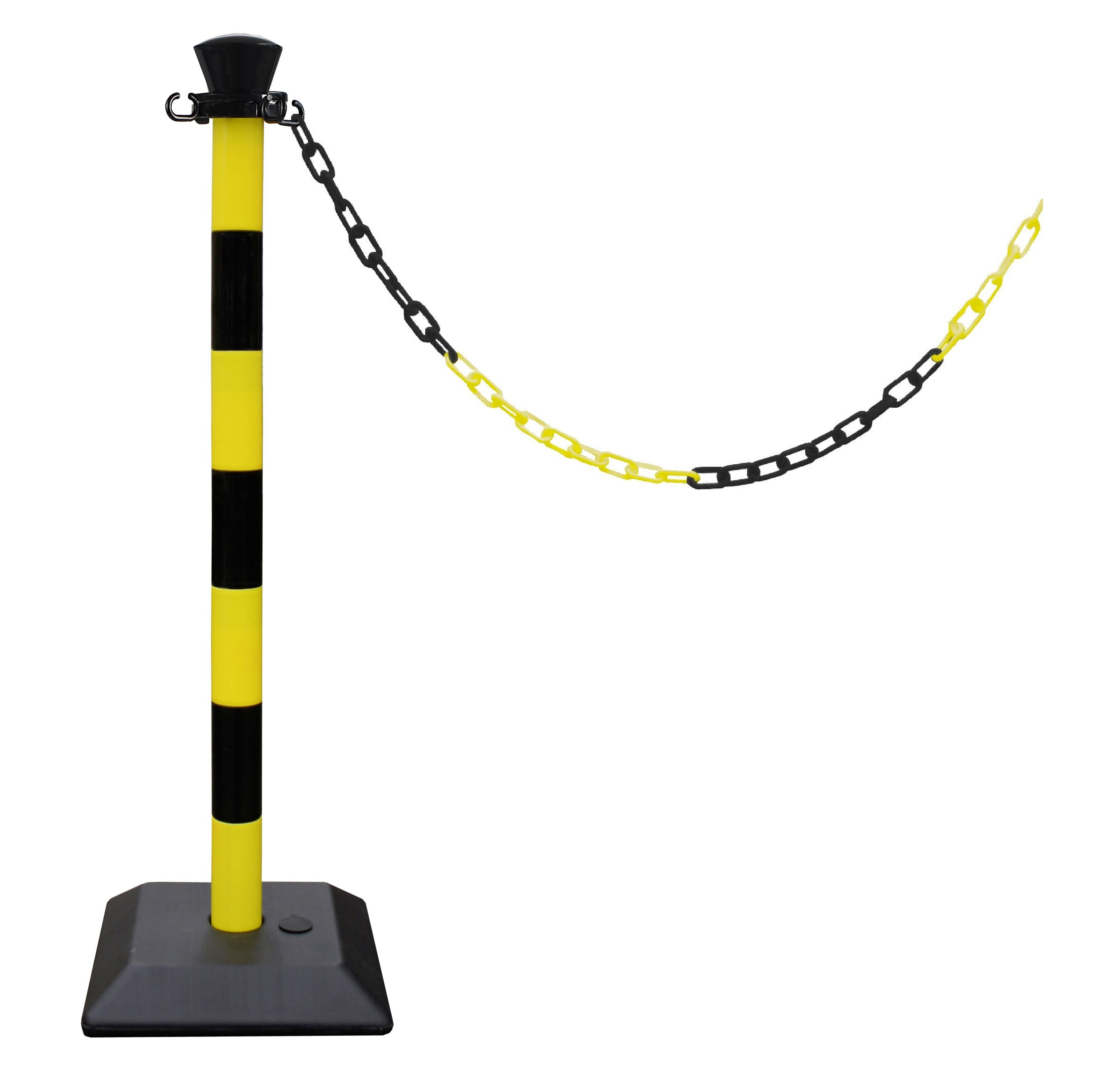 Plastic bollard with chain - kit