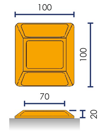 Plot réflecteur de route