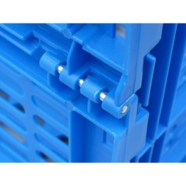 Foldable perforated crate from 30L to 60L