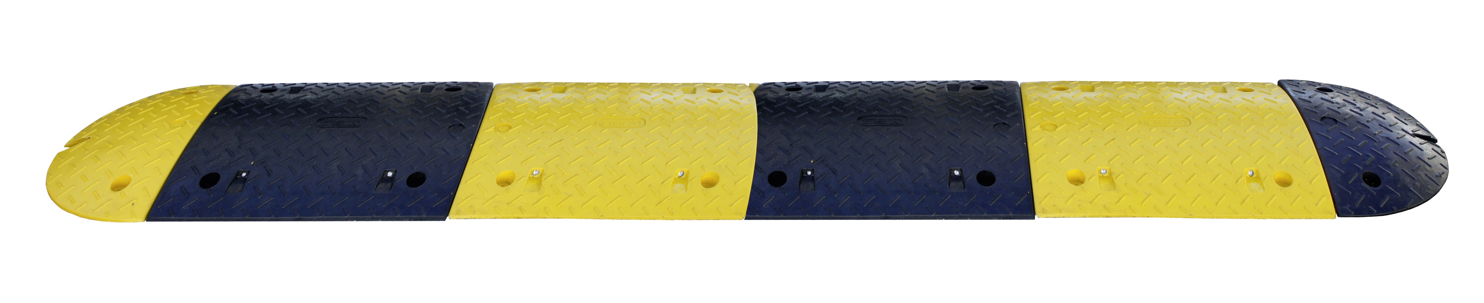 Complete black/yellow modular speed bump