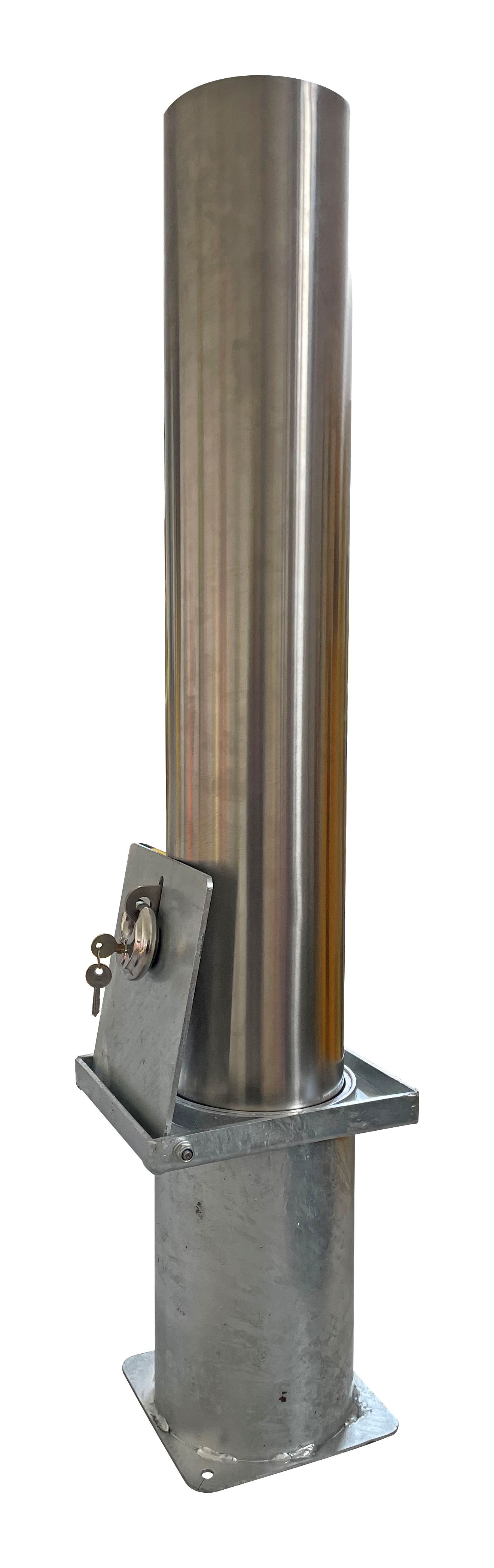 Poteau de protection inox à sceller