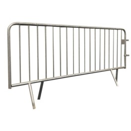 Galvanized crowd control barrier