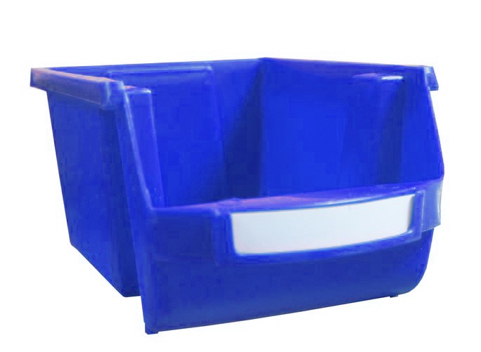 Nestable and stackable bin with a capacity ranging from 1L to 28L