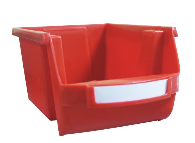 Nestable and stackable bin with a capacity ranging from 1L to 28L