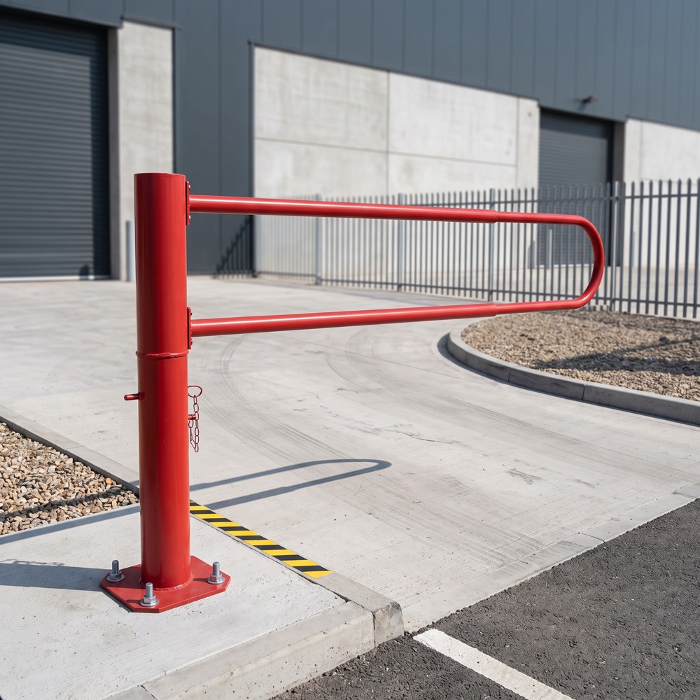 Barrière pivotante rouge