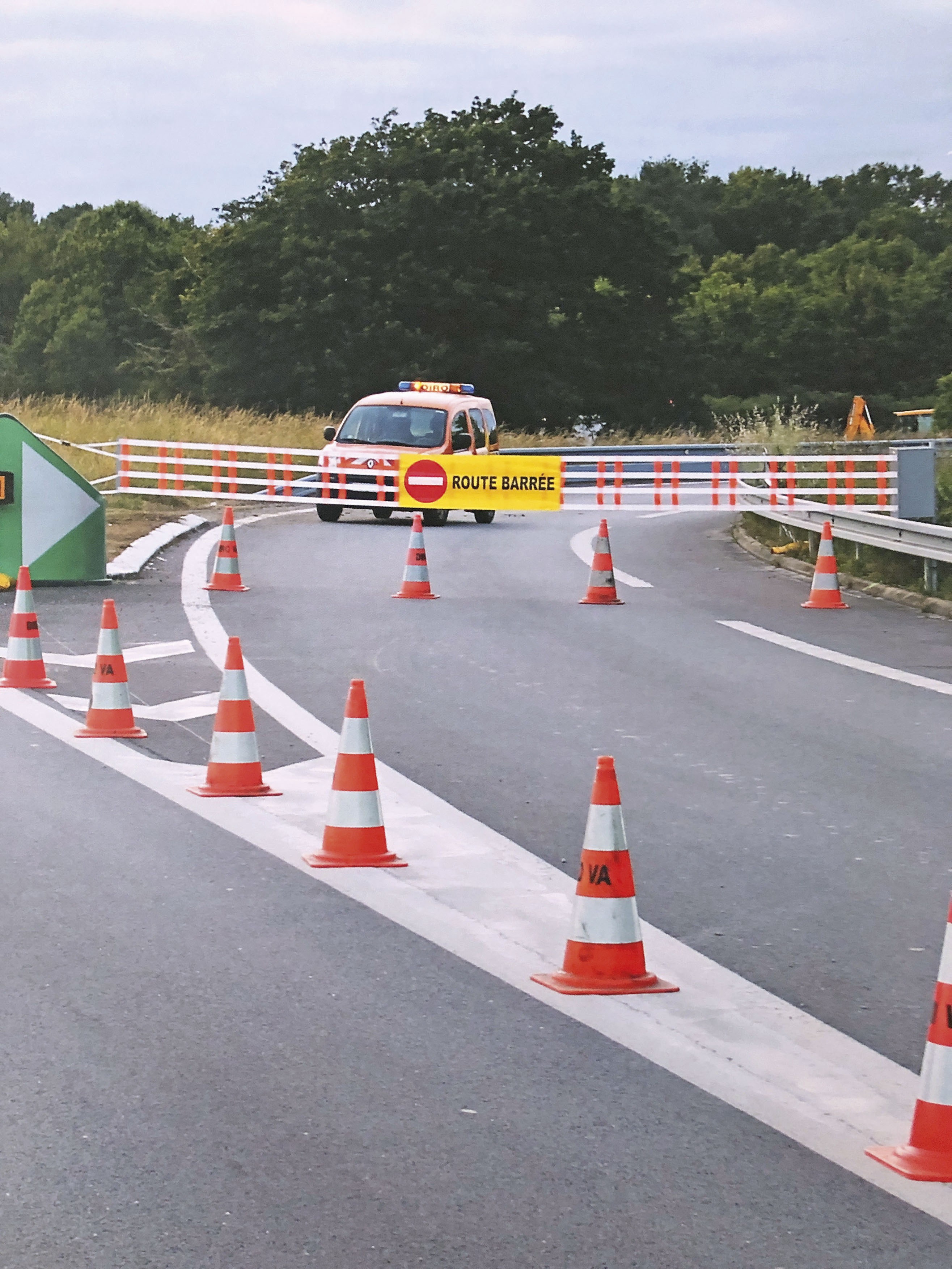 Tissu accessoire pour enrouleur avec bandeau de signalisation
