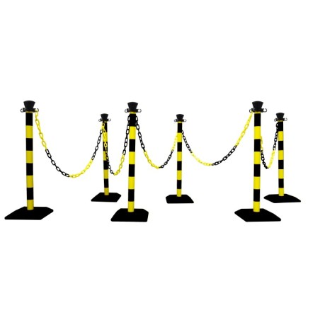 Plastic bollard with chain...