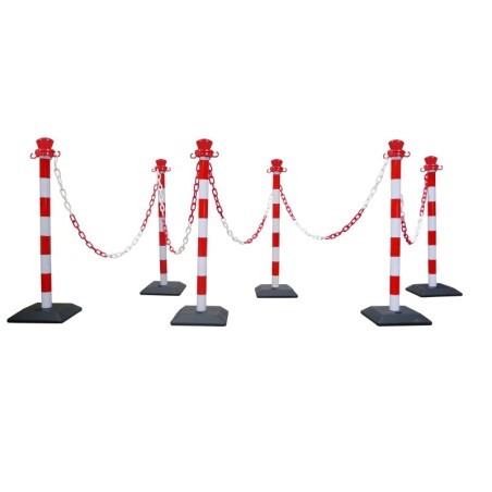 Plastic bollard with chain - Monobloc