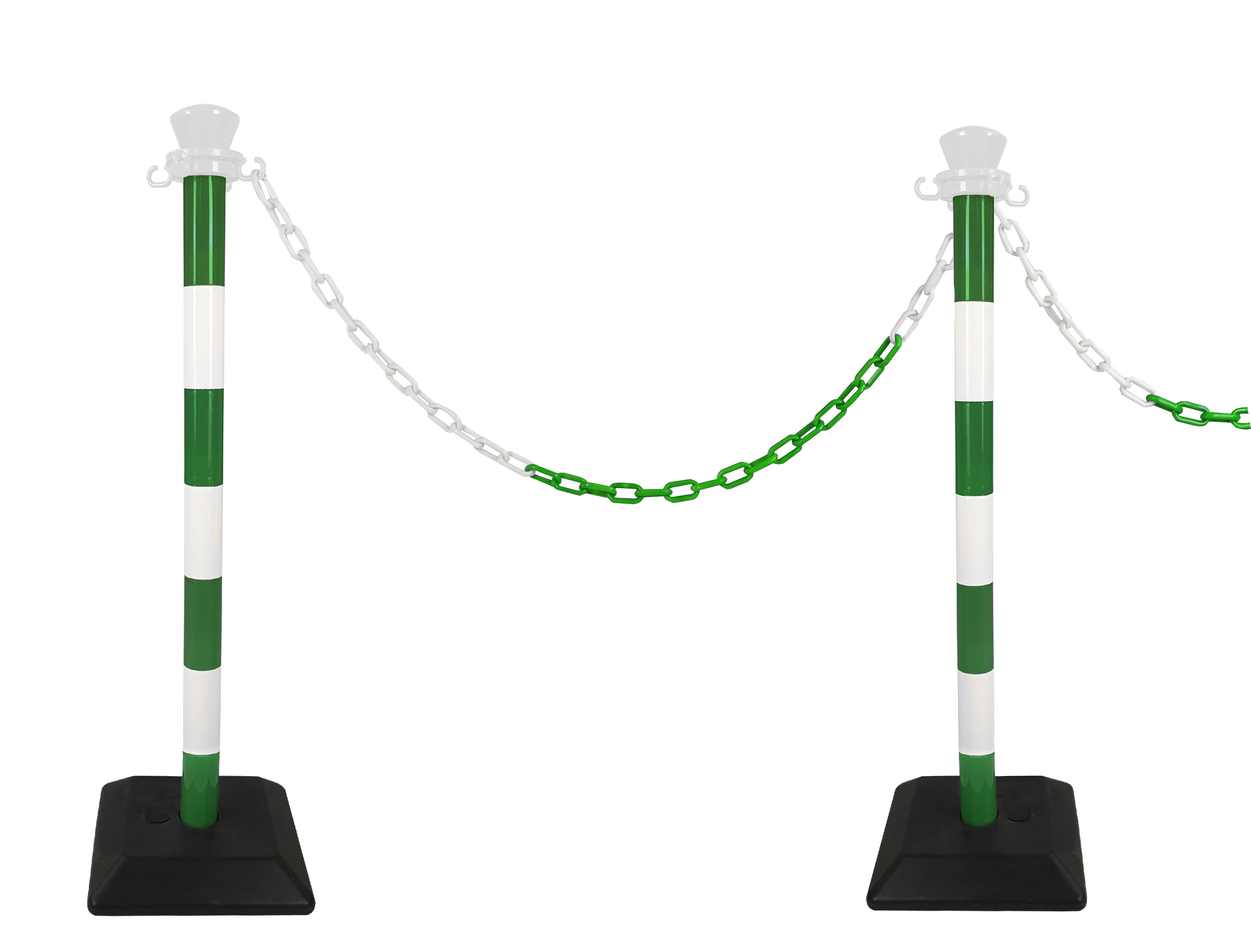 Kit 2 poteaux abs avec 2m de chaine - base vide