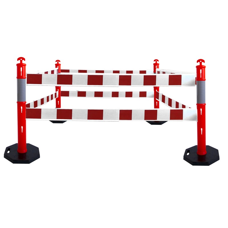 High visibility bollard with extending bar