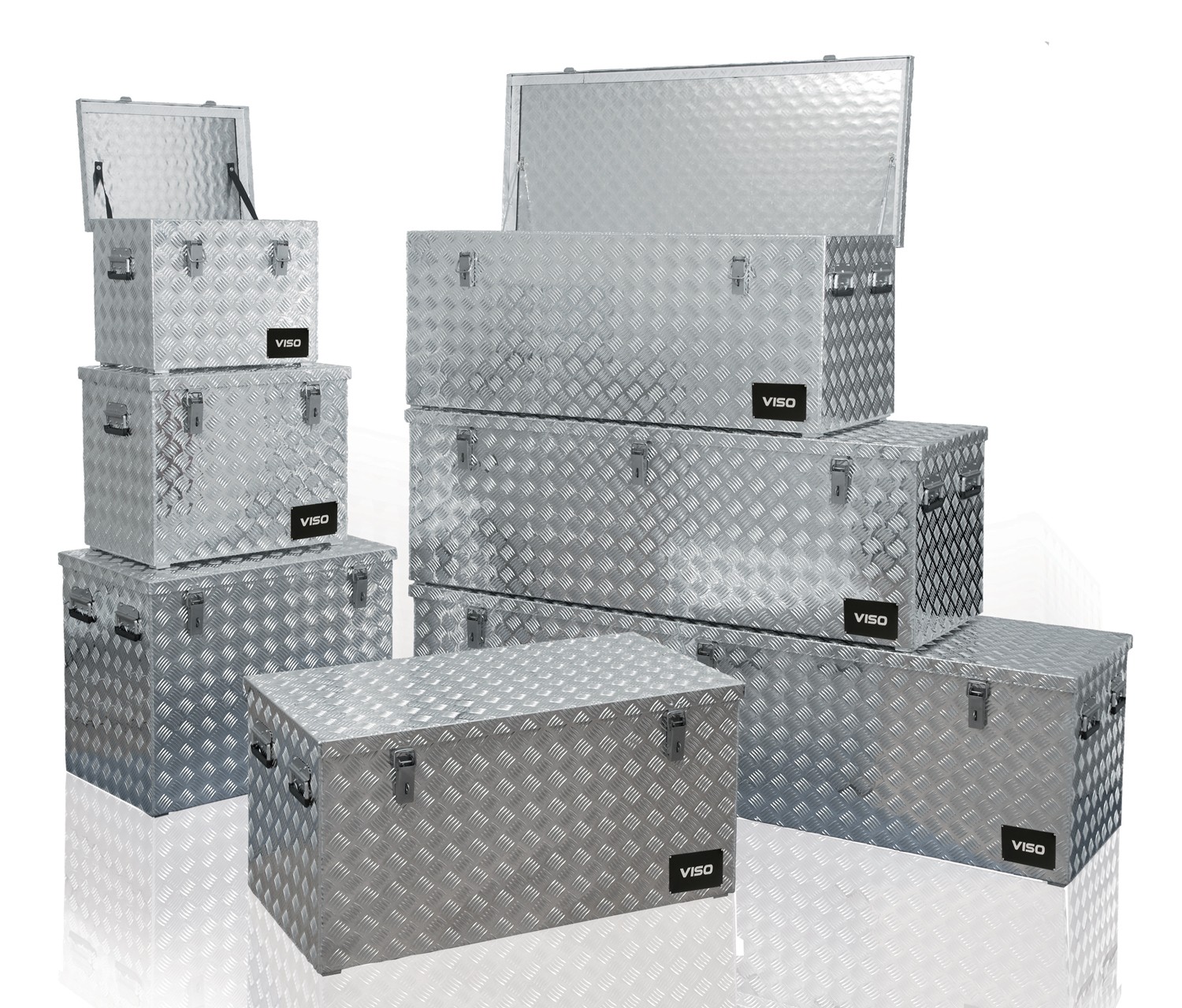 Malle aluminium haute résistance de 37l à 883l