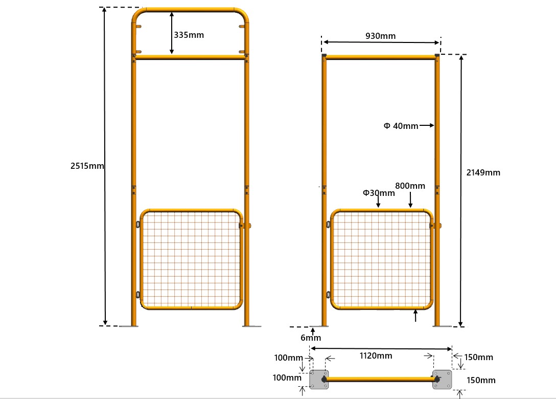 Modular barrier Ø 40mm