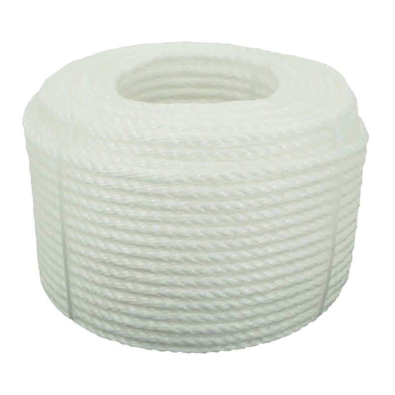 White polypropylene rope