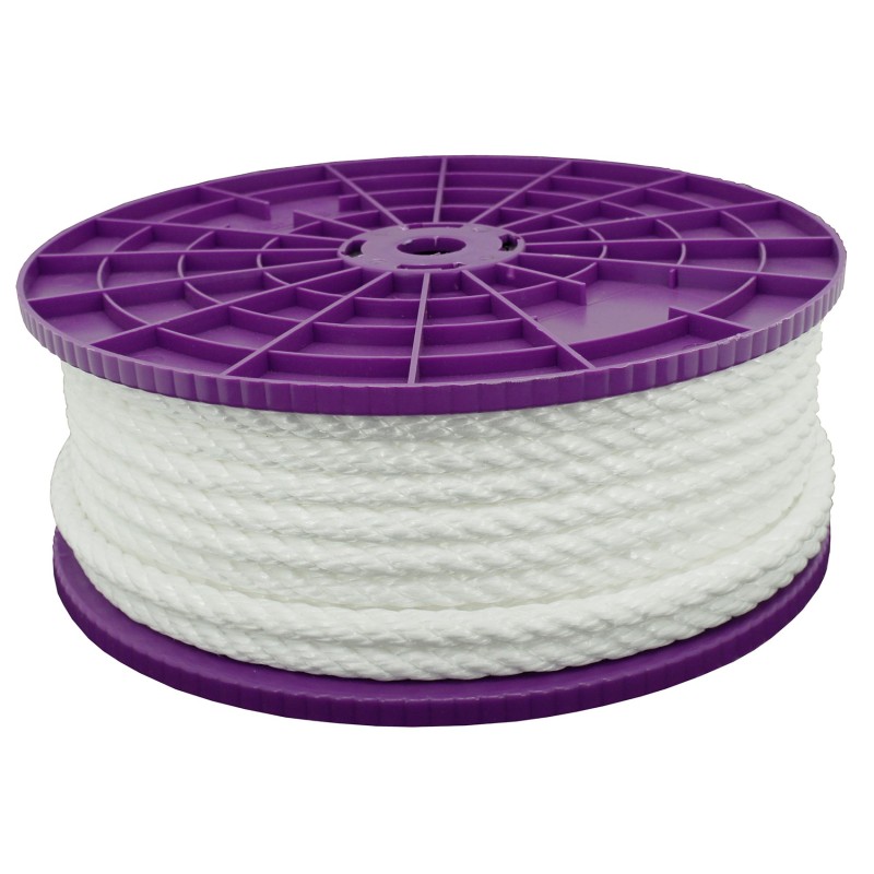 White polypropylene rope - spool