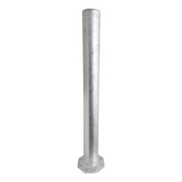 Galvanized steel safety bollard to fix