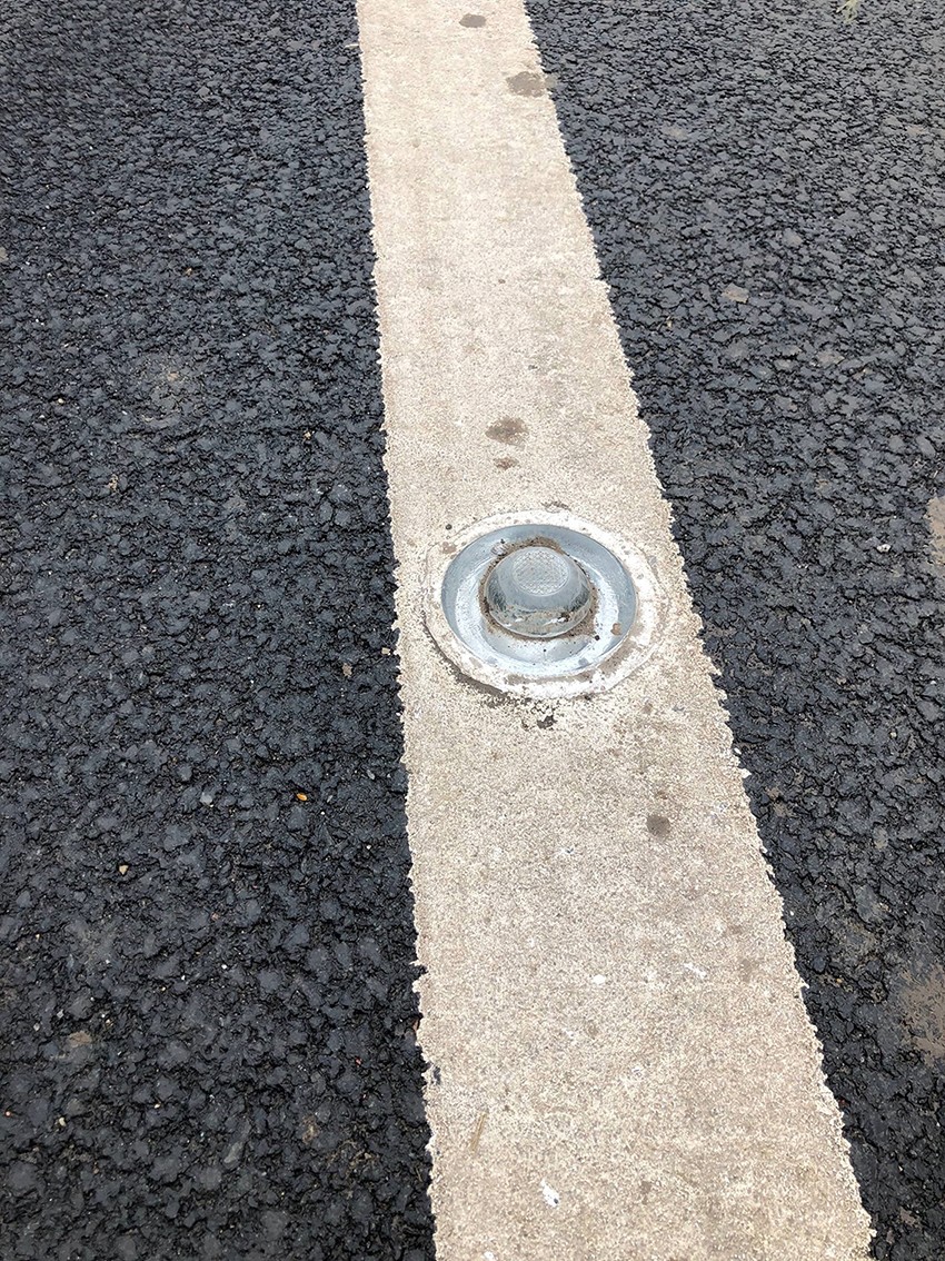 Plot réflecteur en verre 50 mm