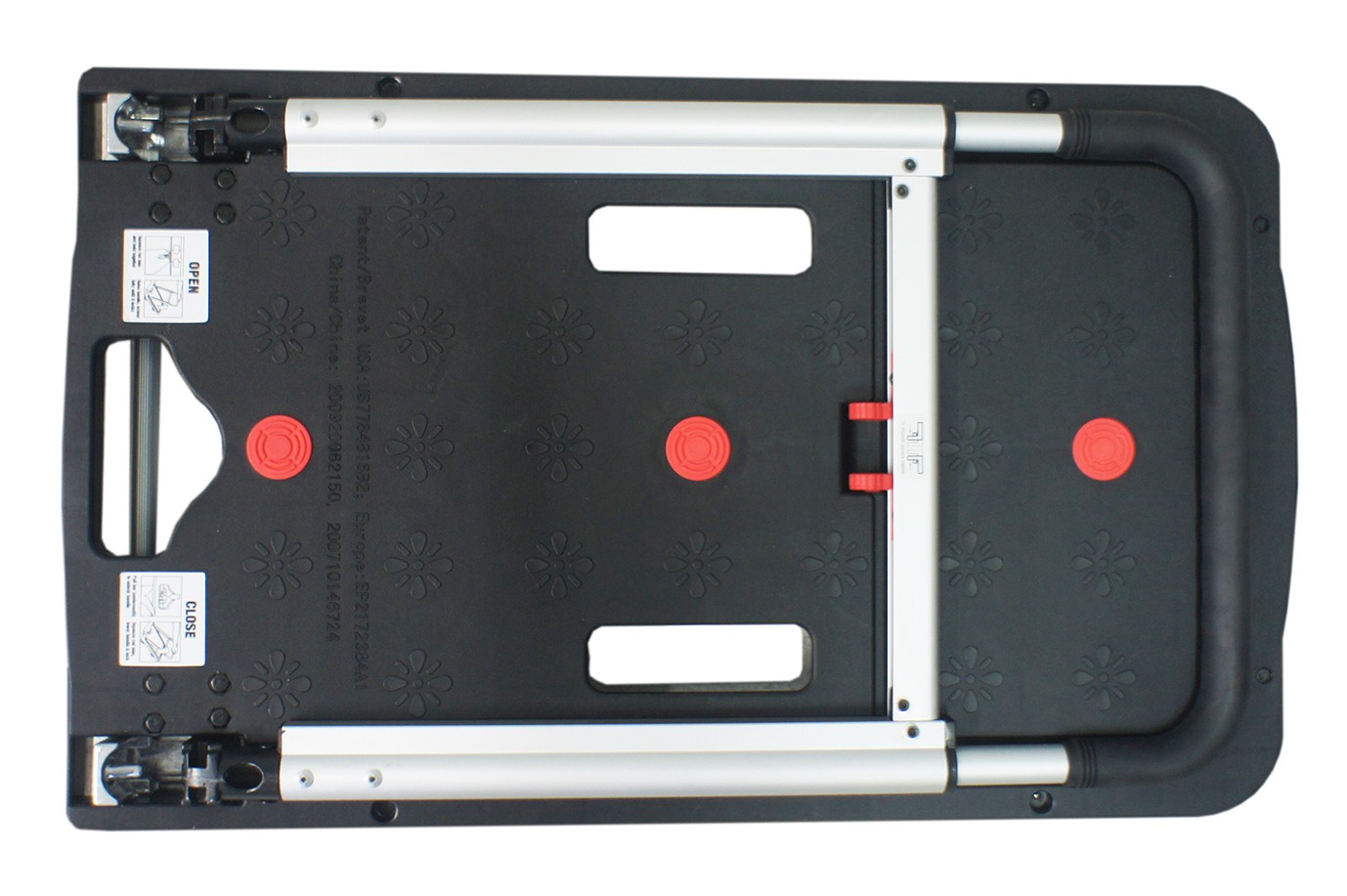 Foldable handling trolley